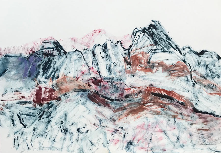 Desert Heart Beats - Works on paper - Landscape Artist